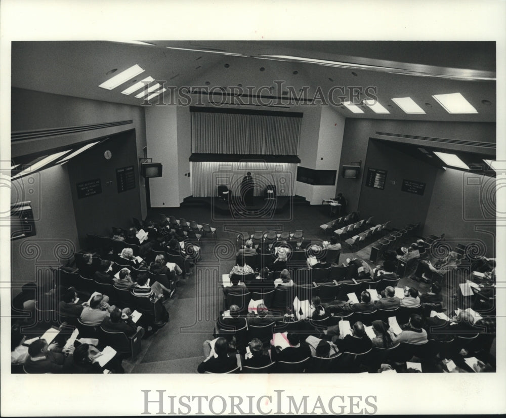 1977 Students, Simultaneous interpretation facility, UWM, Wisconsin. - Historic Images