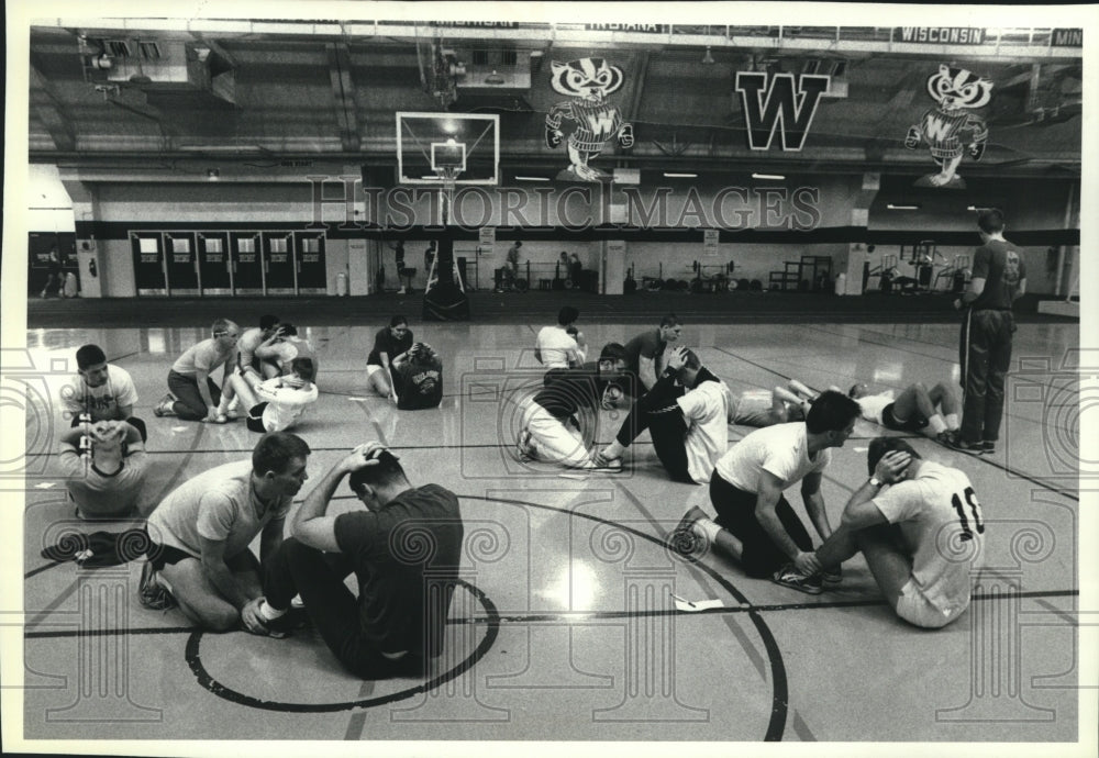 1989 ROTC Students At UW-Madison Work Out For Physical Fitness Test - Historic Images