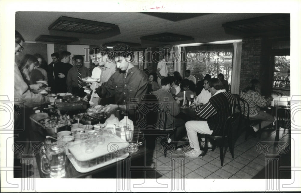 1993, The dining room of The French House in UW-Madison - mjc25882 - Historic Images