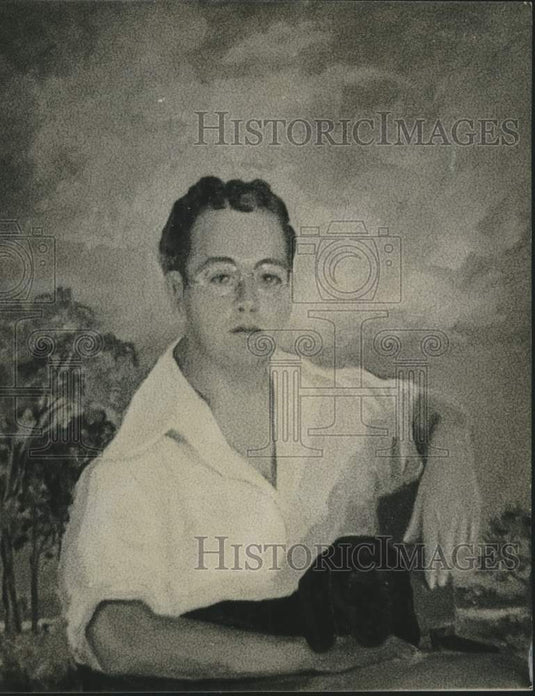 1935, Painting of Erick Philip Schandein, Exhibit A in court battle - Historic Images