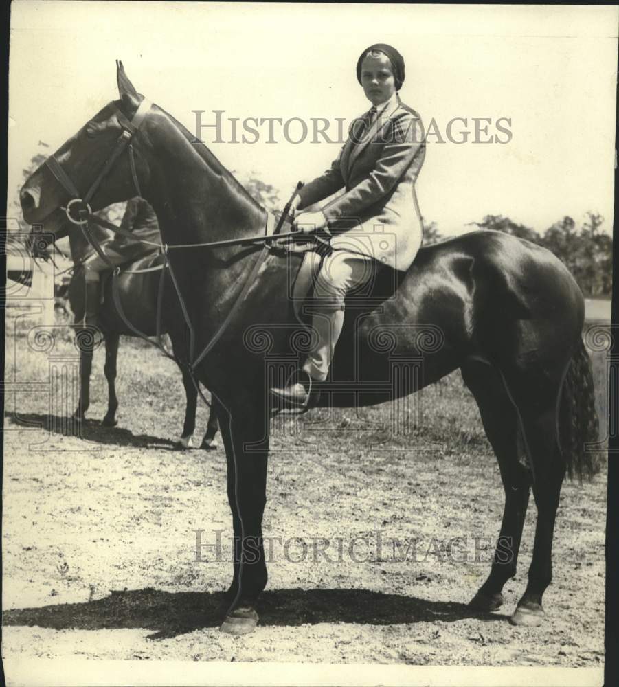 1930 Grace Marlsham on a horse - Historic Images