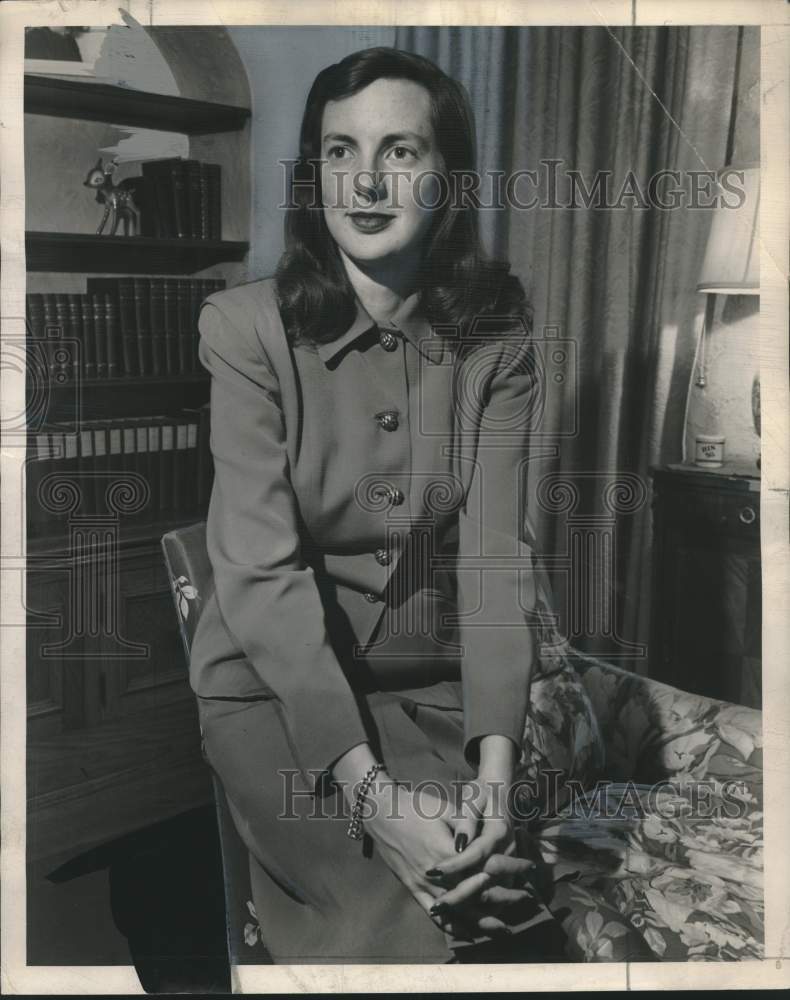 1947, Miss Phoebe Ann Robertson, fiancee of Charles B. Landis - Historic Images