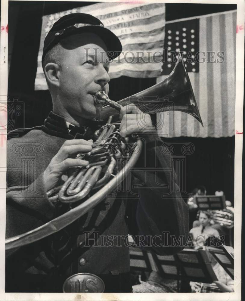 1961, Fred Benkovic plays Civil War Horn Civic Symphonic Band - Historic Images