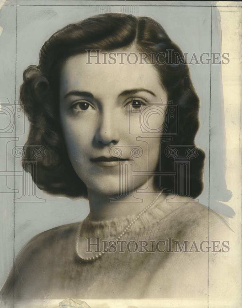 1941 Press Photo Judy Caldwell announcement to be introduced to society - Historic Images