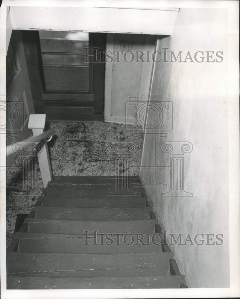 1956 Press Photo Sister of "Bridey" fell down these steps in Madison, Wisconsin- Historic Images