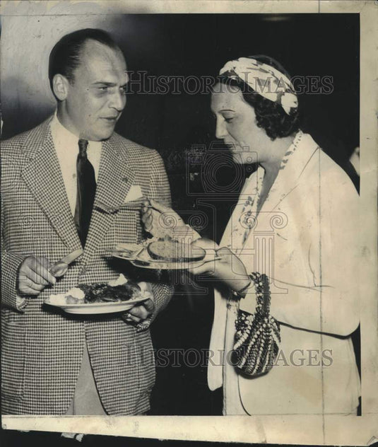 1937, Harry Wiener & Mrs. A.J. Butzen at a party - mjc26859 - Historic Images