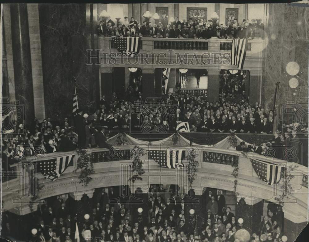 Press Photo Wisconsin Governor Schmedeman Inauguration - mjc26950 - Historic Images