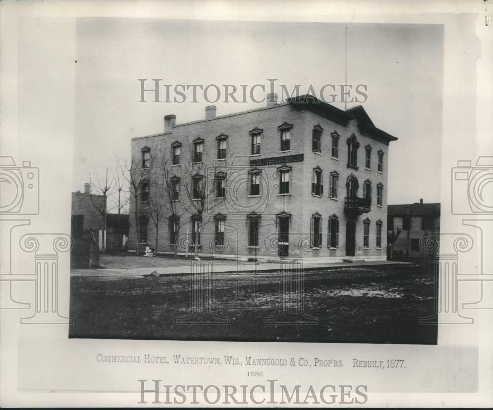 1948 Press Photo Commercial Hotel Watertown, Wisconsin - mjc27064-Historic Images