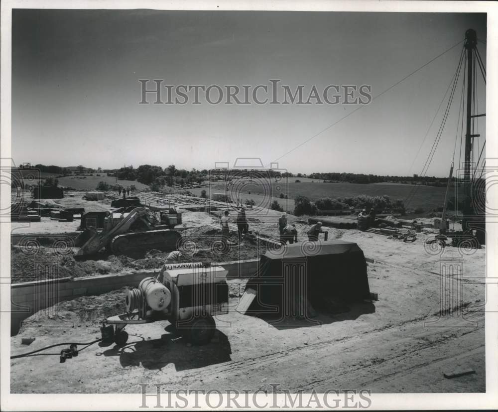 1955, Guided Milliles Launching Control site in Waukesha, Wisconsin - Historic Images