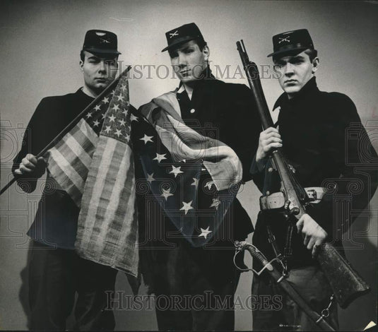 1961 William Schulz & others in Civil War program, Concordia College - Historic Images