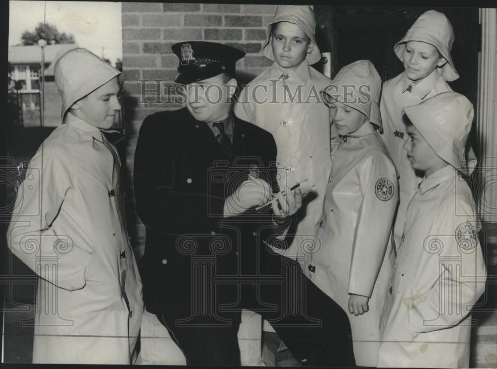 1939, Officer Joseph Browan &amp; Stevens Point cadet patrol members - Historic Images