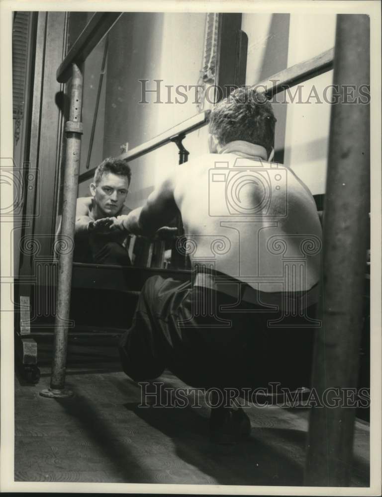 1951 PFC Charles Testement, physical therapy, Walter Reed Hospital-Historic Images