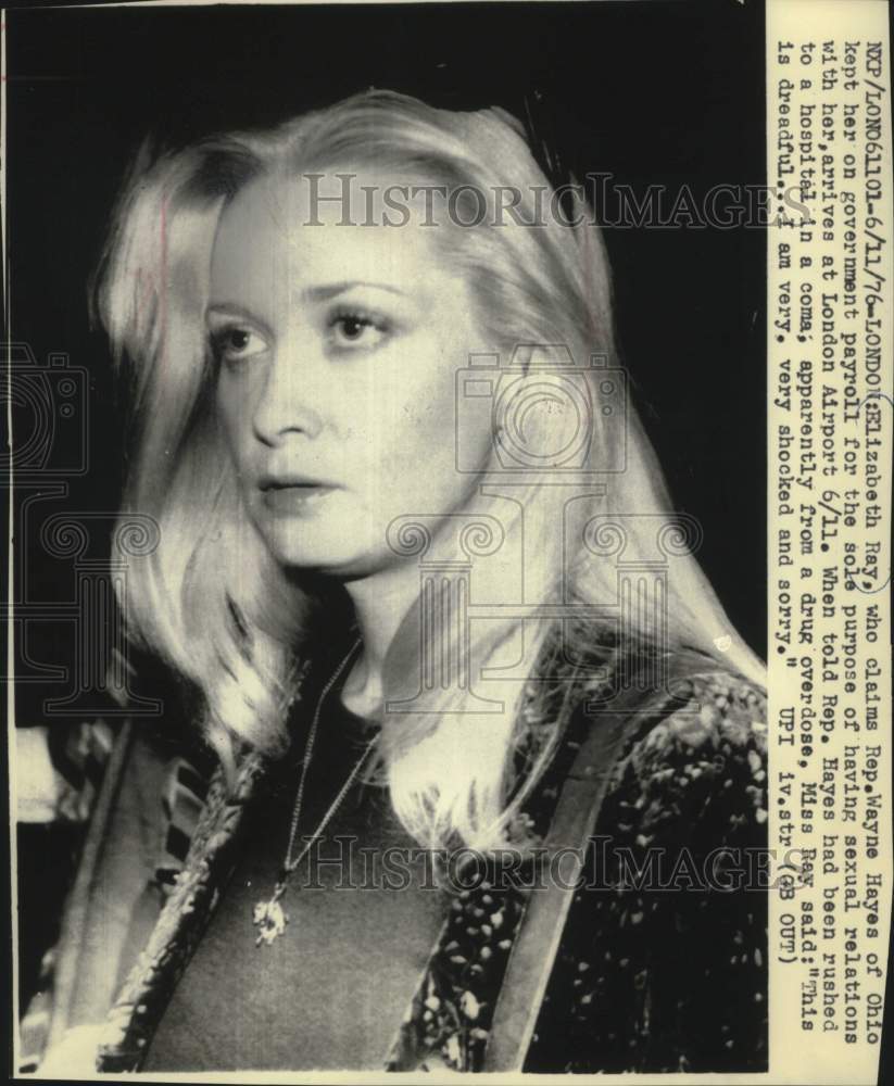 1976 Press Photo Author Elizabeth Ray in London - mjc27576 - Historic Images