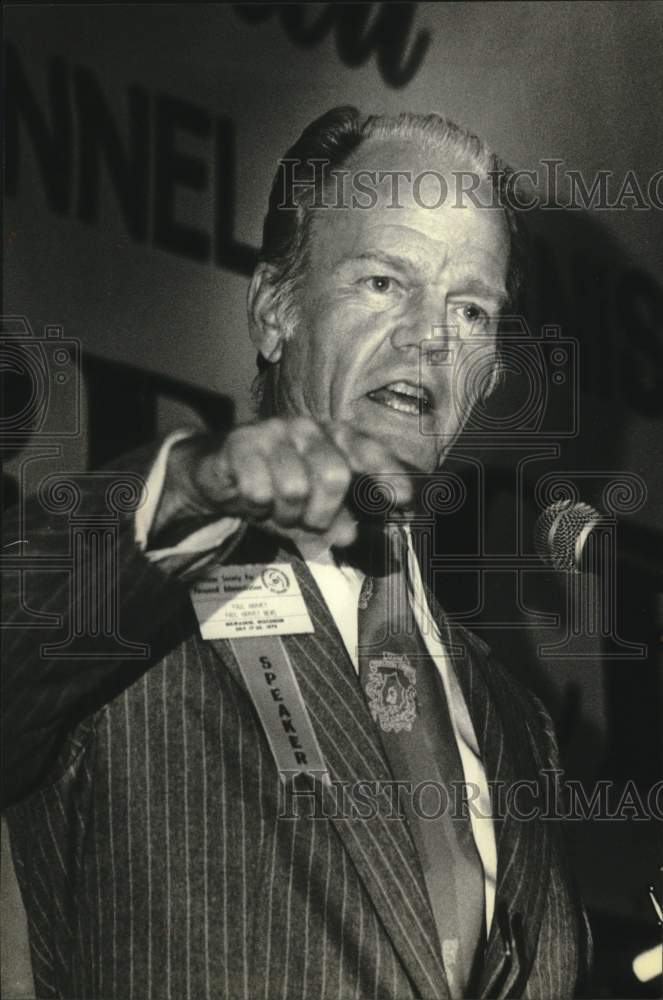 1979 Press Photo Commentator Paul Harvey at MECCA - mjc27581 - Historic Images