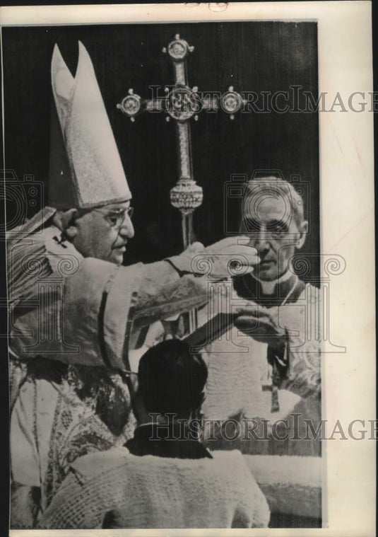1962, Pope John and Enrico Dante, St. Peter's Basilica - mjc27610 - Historic Images