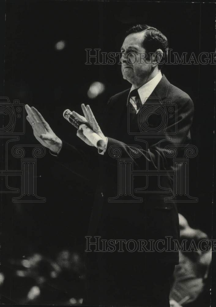 1978 Press Photo Marquette University - Hank Raymonds, Coach, Basketball - Historic Images