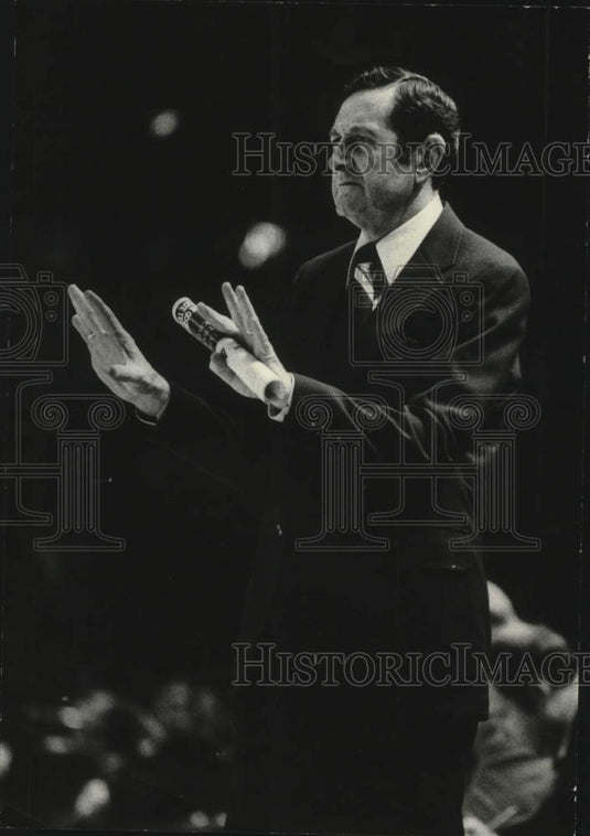 1978 Press Photo Marquette University - Hank Raymonds, Coach, Basketball - Historic Images