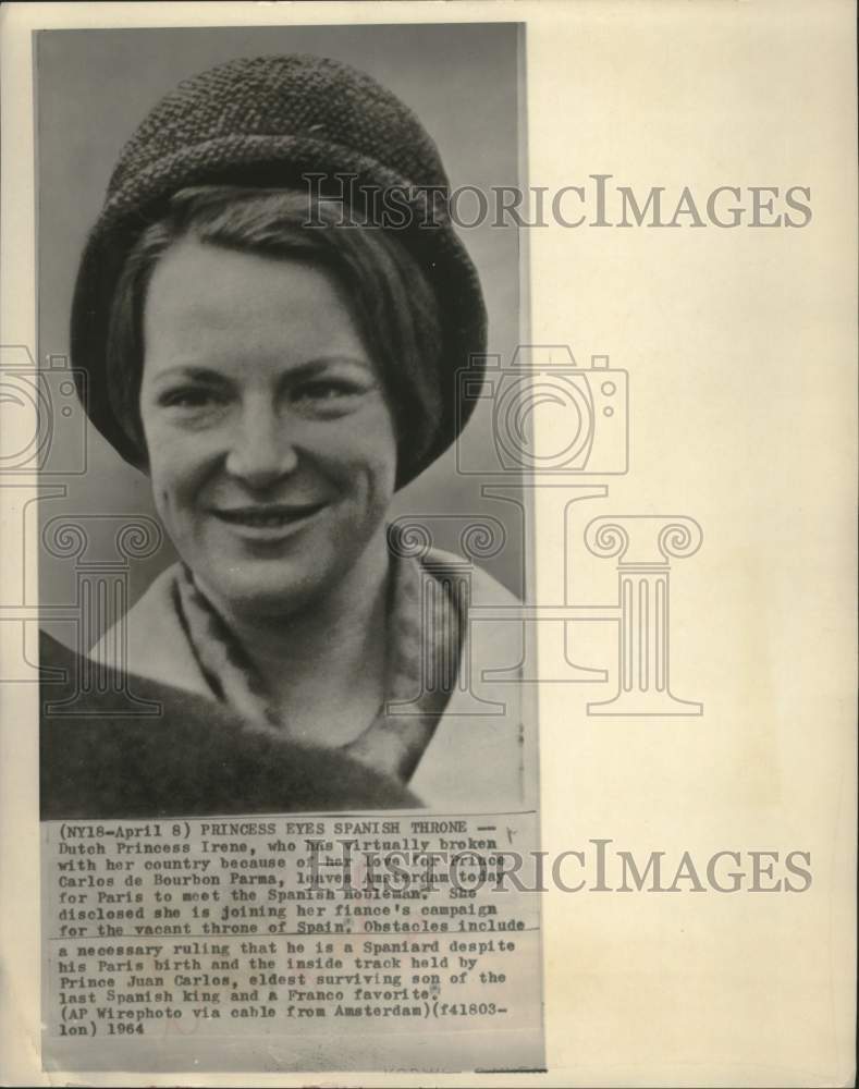 1964, Dutch Princess Irene in Amsterdam - mjc27694 - Historic Images