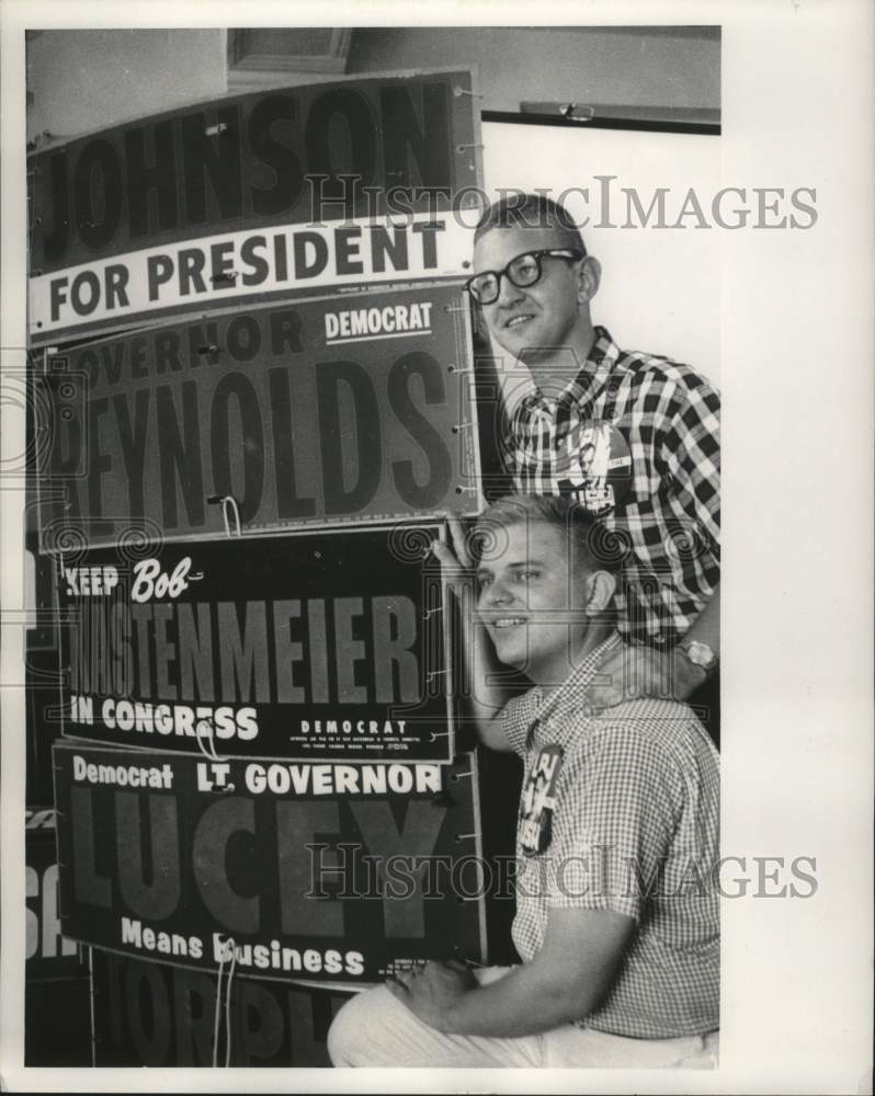 1964, Wisconsin youth at Democratic Convention - mjc27839 - Historic Images