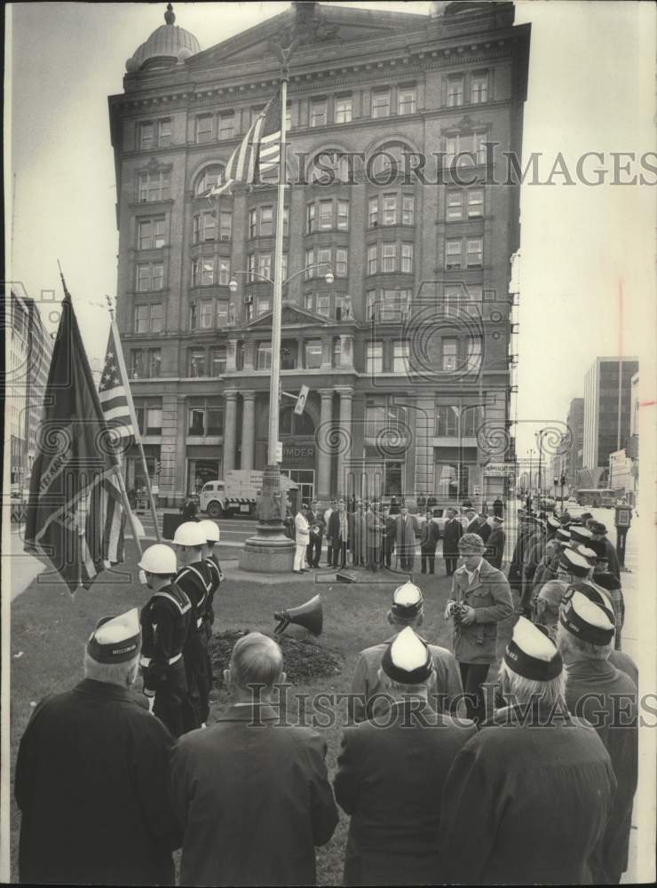 1971, Milwaukee County Veterans of World War I Veterans Day ceremony - Historic Images