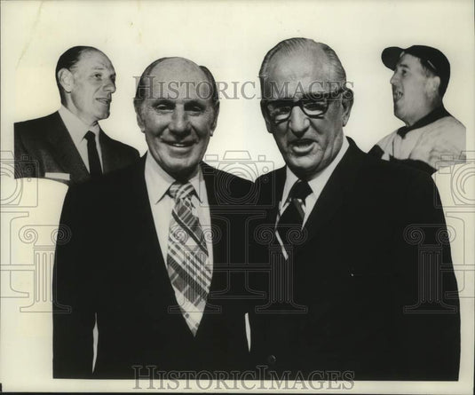 1976 Press Photo Leo Durocher & Al Lopez on "The Way It Was" PBS Sports program - Historic Images