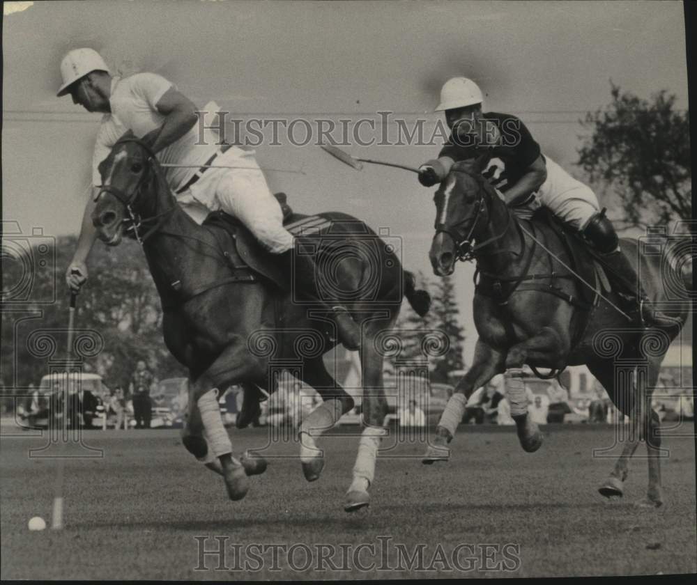 1962 Milwaukee&#39;s Jim Kraml Jr. &amp; other playing polo, Uihlein Field - Historic Images