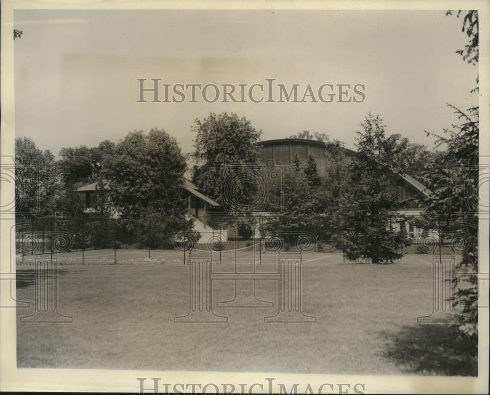 1940, Indoor tennis court of Armin S. Schlesinger - mjc28159 - Historic Images