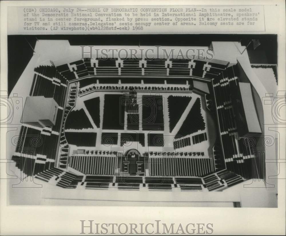 1968, Model of Democratic Convention Floor Plan - mjc28329 - Historic Images