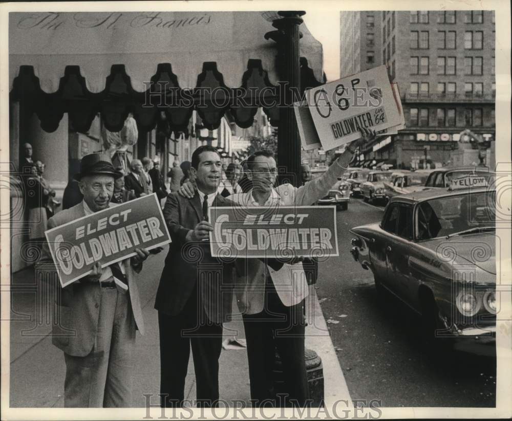 1964, Waukesha County Goldwater committee members, San Francisco - Historic Images