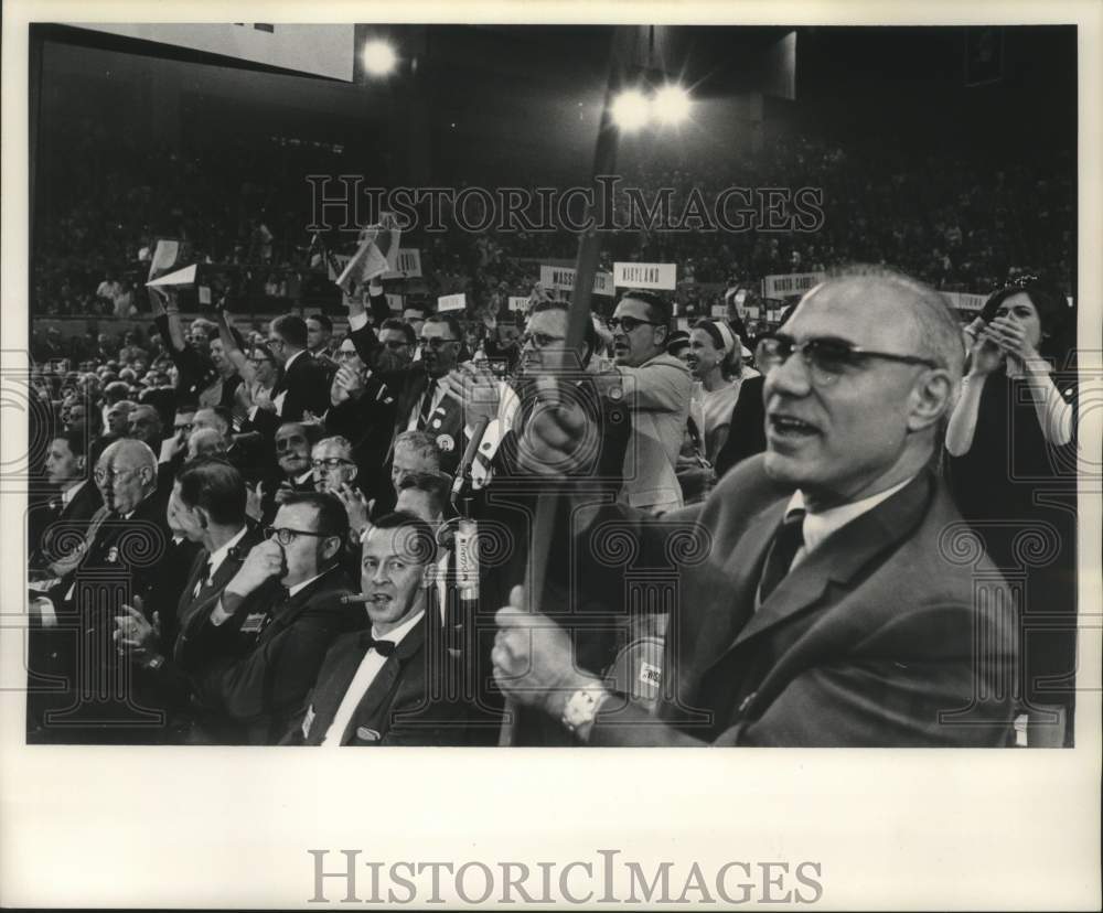 1964, Wisconsin delegate Vincent Mercurio at Republican Convention - Historic Images