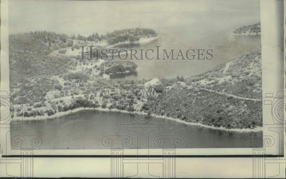 1968, Aerial view of Scorpios Island, home of Aristotle Onassis - Historic Images