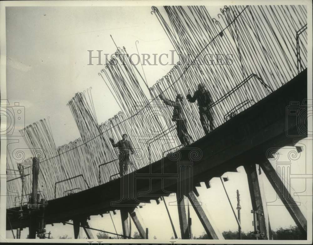 1961, Construction workers work on Siersza II Power Plant, Poland - Historic Images