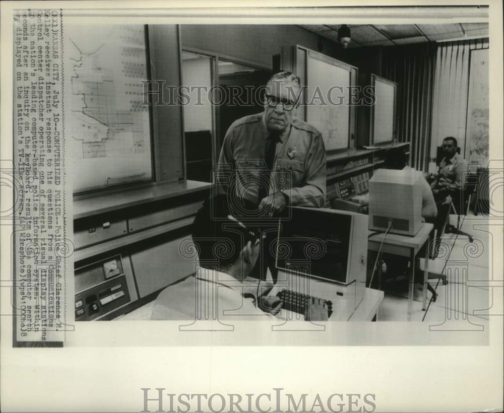 1968, Police Communications Control Center at Kansas City, Missouri - Historic Images