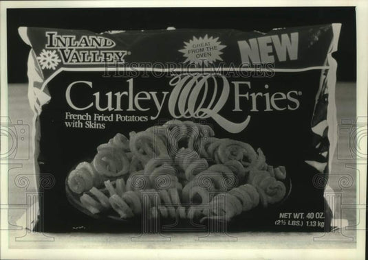 1989 Press Photo Milwaukee's Universal Foods Frozen Curly QQQ Fries - mjc28889 - Historic Images