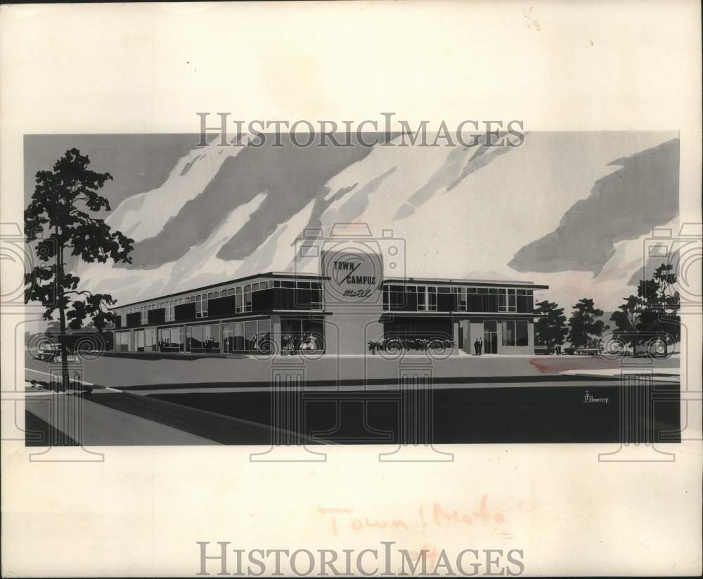 1956 Press Photo Hotel Under Construction in Madison, Wisconsin - mjc29015 - Historic Images