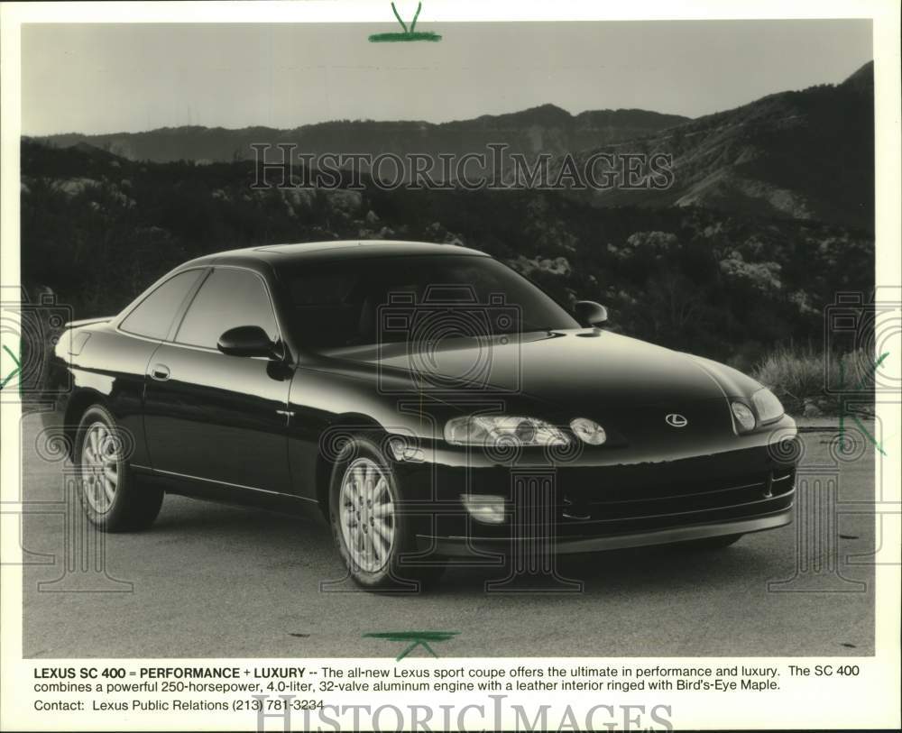 1991 Press Photo Lexus SC 400 sport coupe - mjc29086 - Historic Images