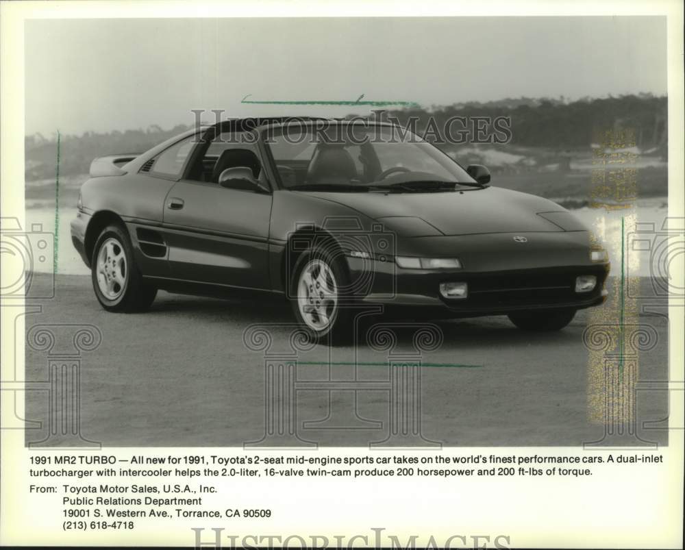 1990 Press Photo 1991 Toyota MR2 Turbo - mjc29088 - Historic Images