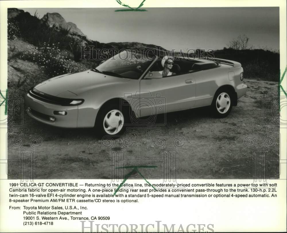 1991 Press Photo Toyota Celica GT Convertible automobile - mjc29092 - Historic Images