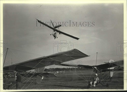 1983 Press Photo Glider planes at an Experimental Aircraft Association show - Historic Images