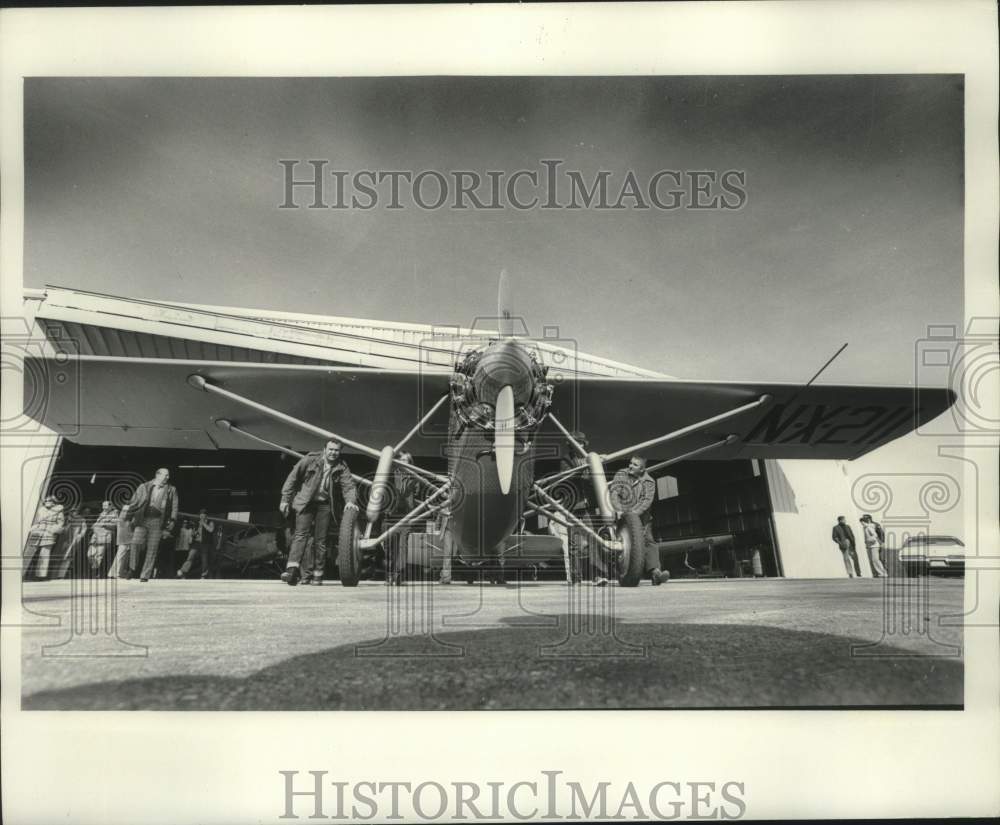 1977 Press Photo Spirit of St. Louis Replica Experimental Aircraft Association - Historic Images