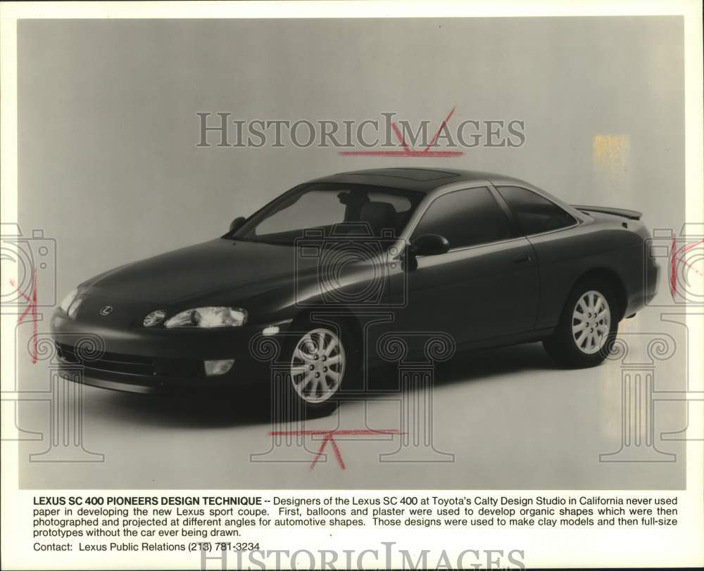 1991 Press Photo Lexus Sc 400 automobile - mjc29285 - Historic Images