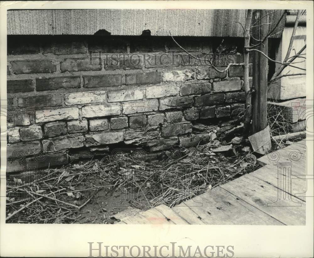 1966, Deteriorated Foundation on a Duplex in Milwaukee - mjc29315 - Historic Images