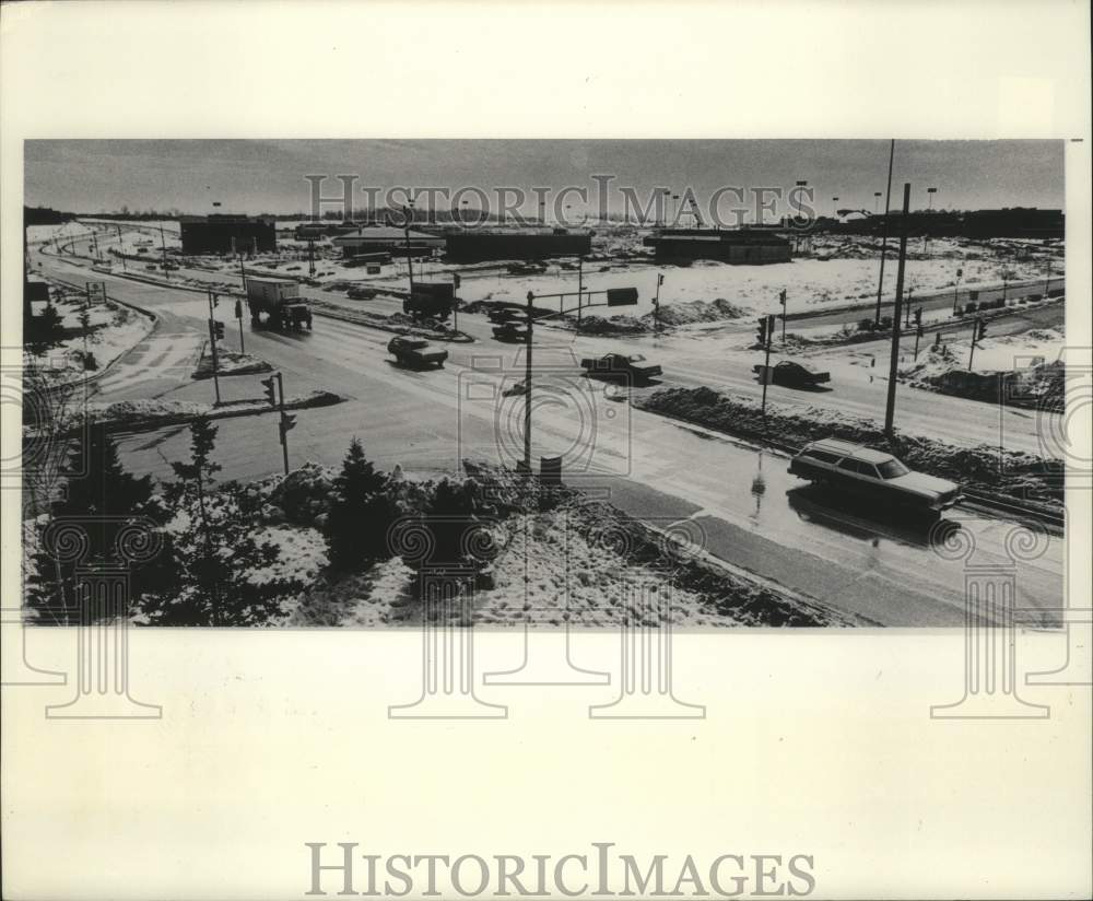 1979 Press Photo Intersection of 76th and Northridge Lakes Boulevard Milwaukee - Historic Images