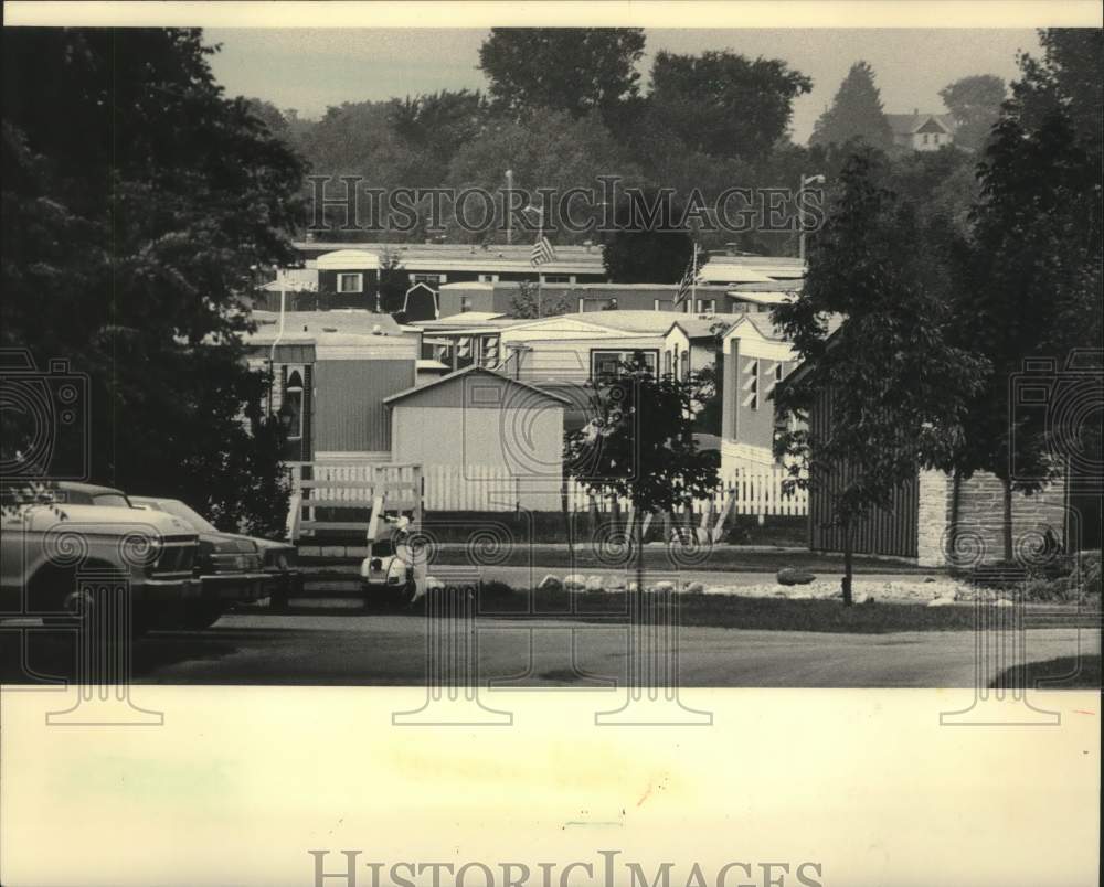 1983 Press Photo Green Valley Mobile Home Park in Jackson, Wisconsin - mjc29370 - Historic Images