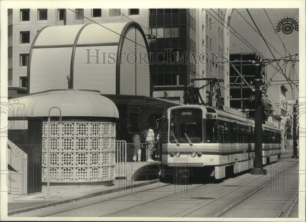 1993 Press Photo Train System in Buffalo New York - mjc29379 - Historic Images