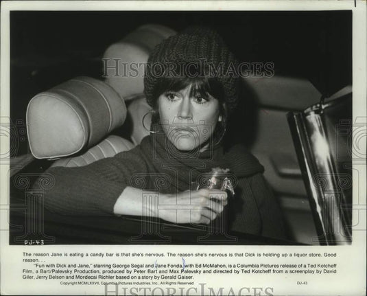 1977 Press Photo Actress Jane Fonda in "Fun with Dick and Jane" - mjc29421 - Historic Images