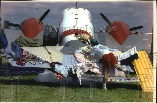 1993 Press Photo Beechcraft 18 plane at Experimental Aircraft Association Fly-In - Historic Images