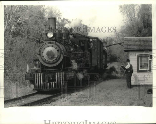 1990 Press Photo Mid-Continent Railway Museum in Wisconsin. - mjc29547 - Historic Images