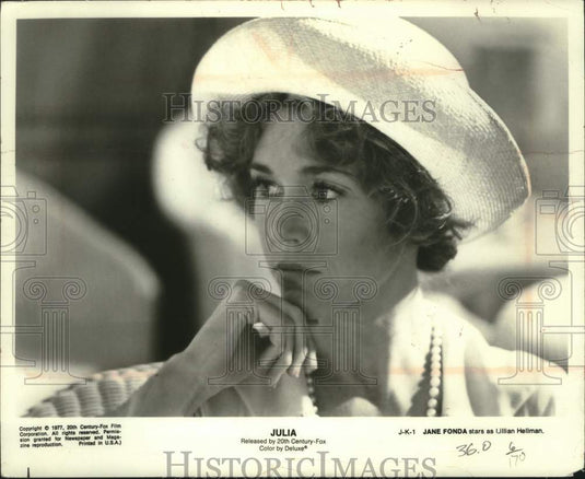 1977 Press Photo Jane Fonda stars in "Julia" from 20th Century Fox - mjc29588 - Historic Images