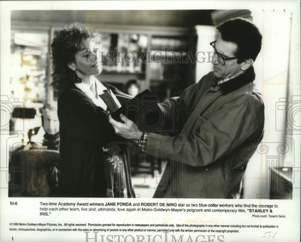 1990 Press Photo Jane Fonda and Robert De Niro in "Stanley & Iris" - mjc29592 - Historic Images